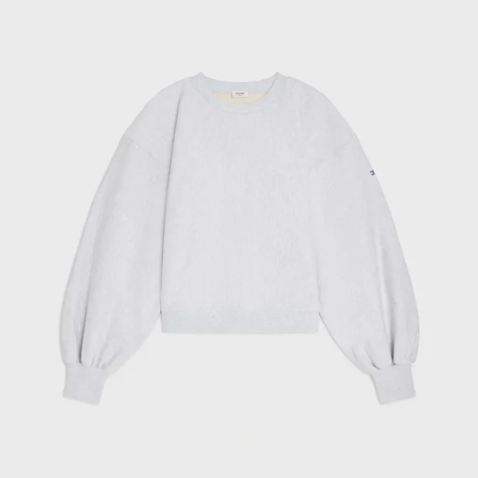 Oversized Crewneck Sweater in Cotton Fleece