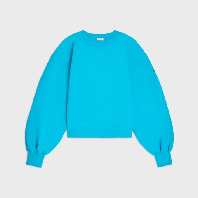 Oversized Crewneck Sweater in Cotton Fleece