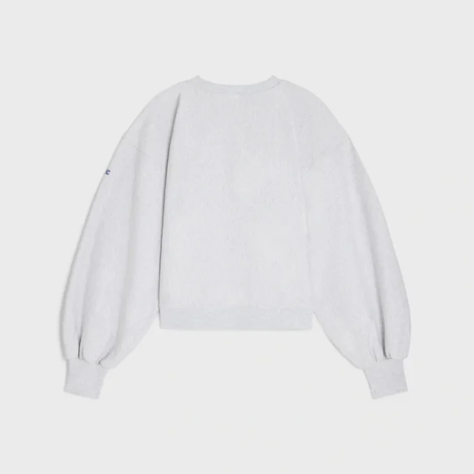 Oversized Crewneck Sweater in Cotton Fleece
