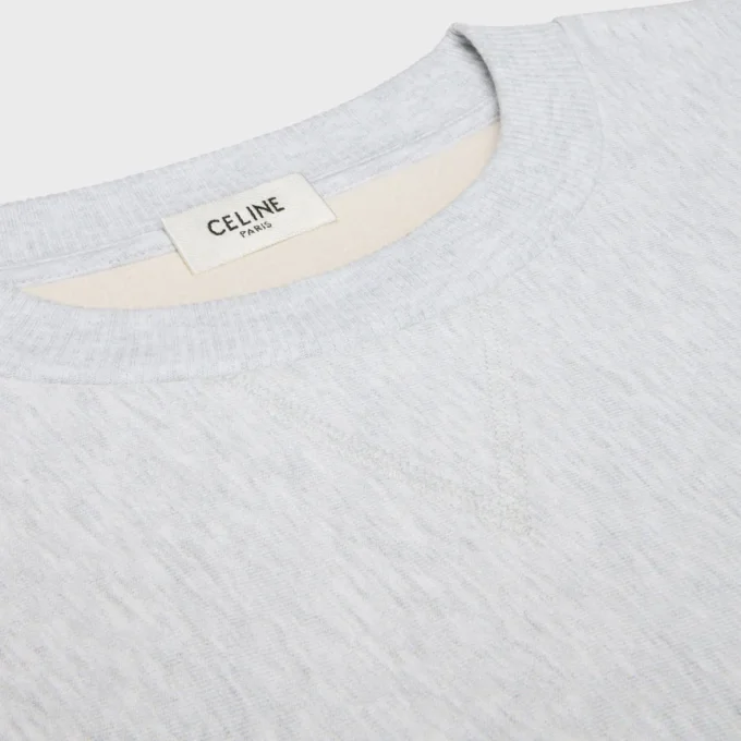 Oversized Crewneck Sweater in Cotton Fleece