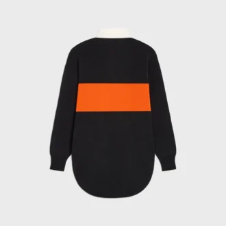 Oversized Polo Sweater in Wool
