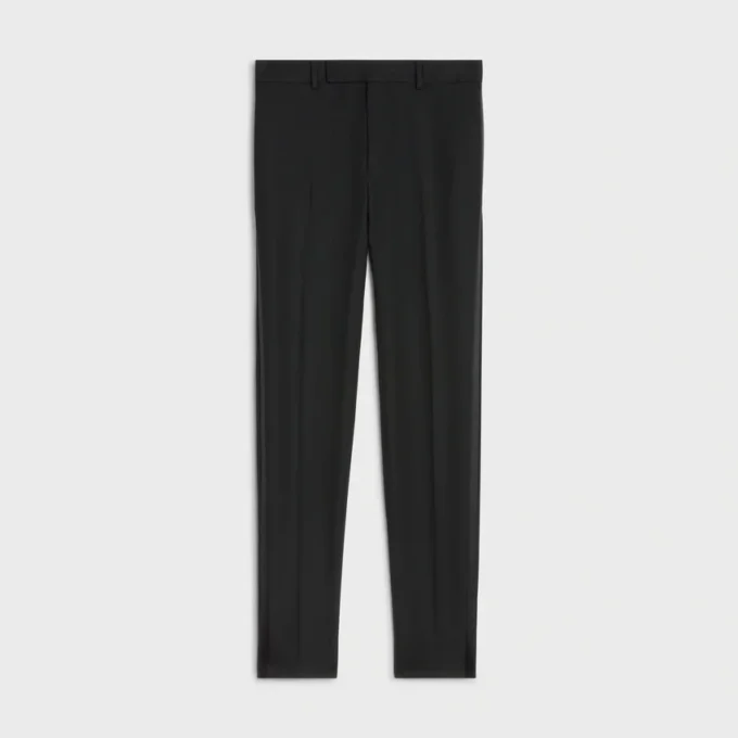 Pantalon Classique Tux in Grain De Poudre Wool