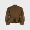 Peplum Jacket in Diagonal Wool