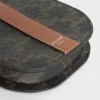 Phone Pouch with Flap in Triomphe Canvas and Calfskin