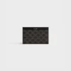 Plain Card Holder in Triomphe Canvas and Calfskin