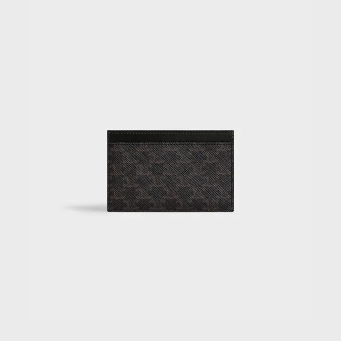 Plain Card Holder in Triomphe Canvas and Calfskin