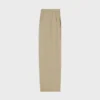 Pleated Trousers in Cotton and Wool Gabardine