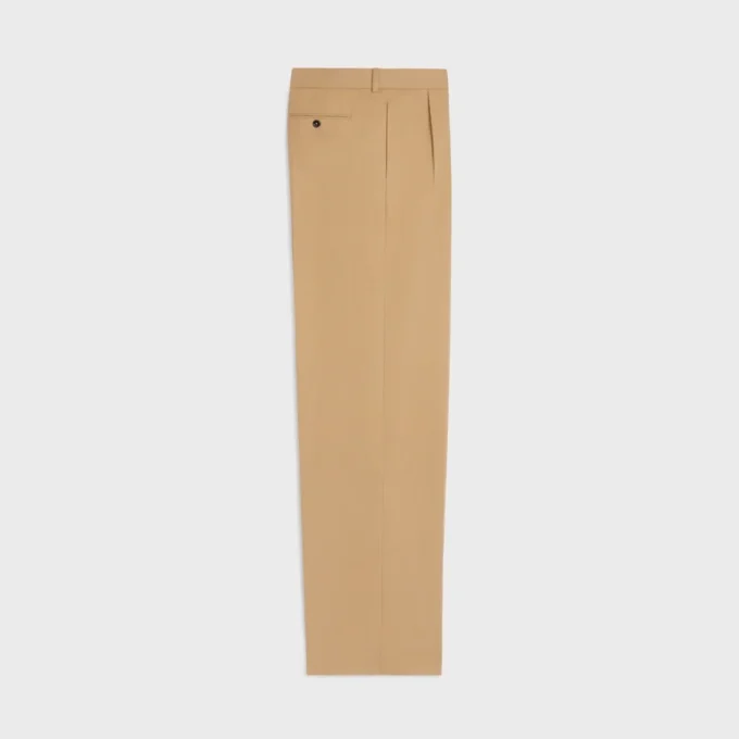 Pleated Trousers in Cotton Canvas Pleated Trousers in Cotton Canvas