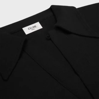Polo Mini Dress in Ribbed Cotton
