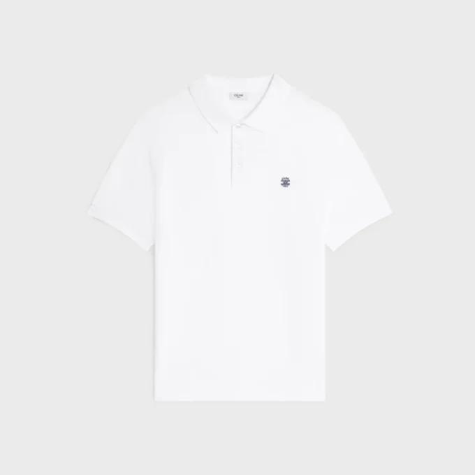 Polo Shirt in Pique Cotton Jersey
