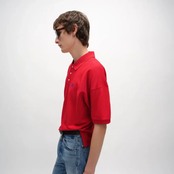 Polo Shirt in Pique Cotton Jersey