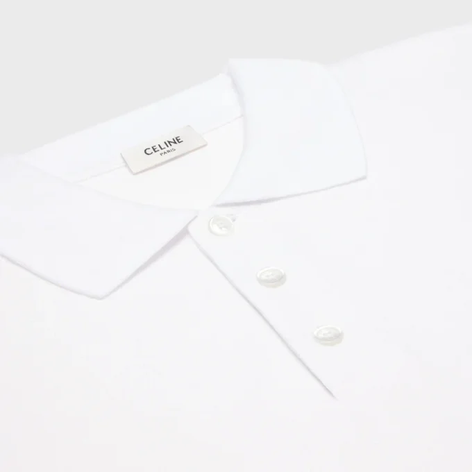 Polo Shirt in Pique Cotton Jersey