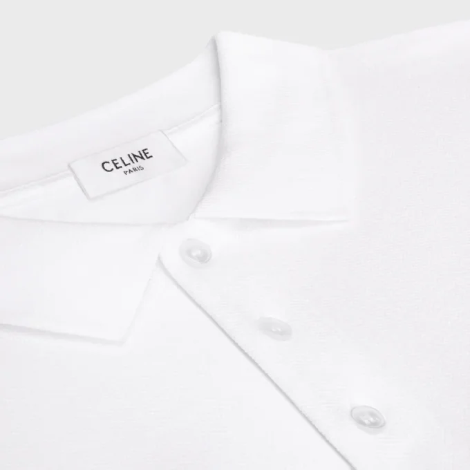 Polo Shirt in Pique Cotton Jersey