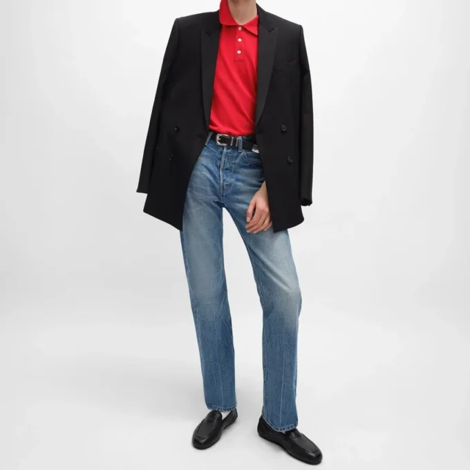 Polo Shirt in Pique Cotton Jersey
