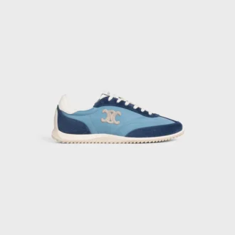 Racer Sneaker in Nylon, Suede Calfskin and Calfskin