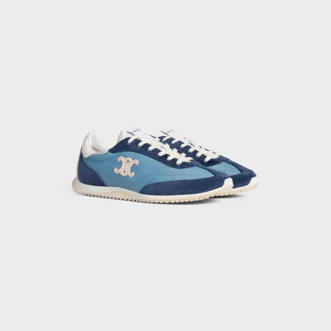Racer Sneaker in Nylon, Suede Calfskin and Calfskin Racer Sneaker in Nylon, Suede Calfskin and Calfskin