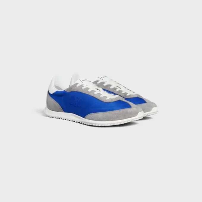 Racer Sneaker in Nylon, Suede Calfskin and Calfskin