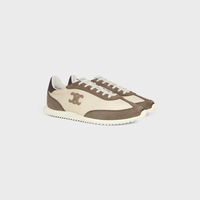 Racer Sneaker in Nylon, Suede Calfskin and Calfskin