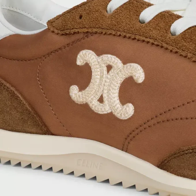 Racer Sneaker in Nylon, Suede Calfskin and Calfskin
