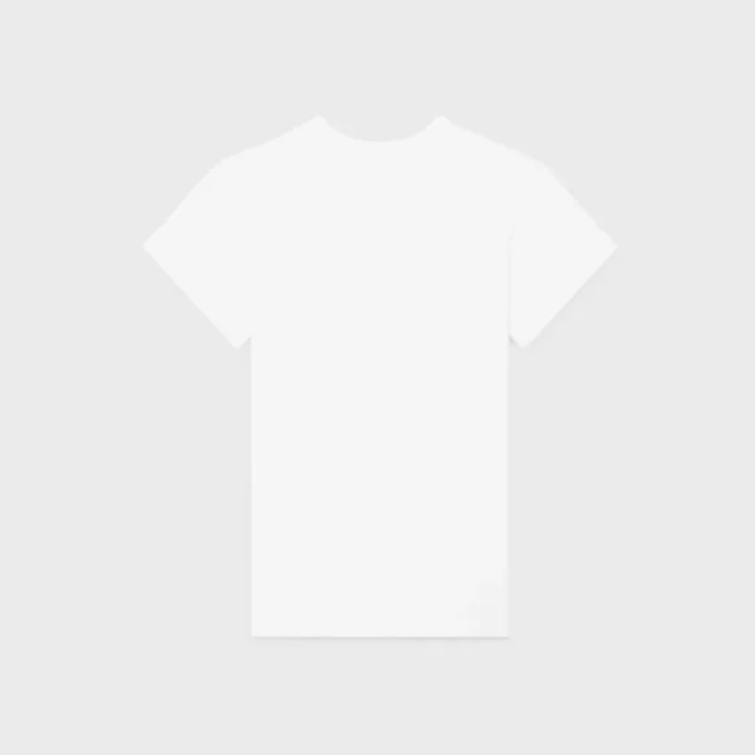 Regular T-Shirt in Ribbed Cotton Jersey