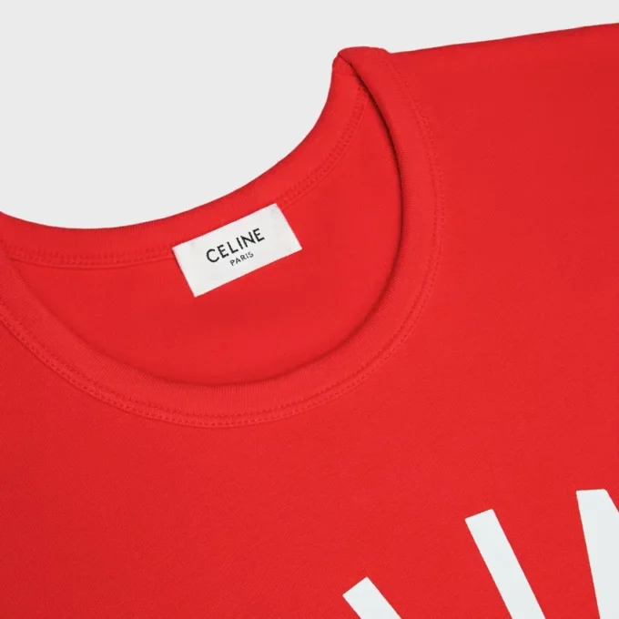 Regular T-Shirt in Ribbed Cotton Jersey