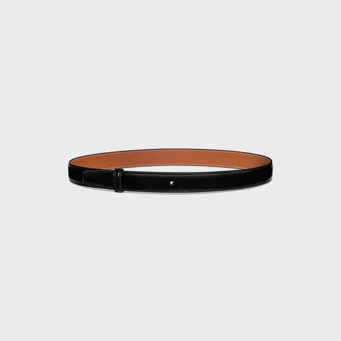 Reversible Strap 25Mm in Taurillon and Natural Calfskin Reversible Strap 25Mm in Taurillon and Natural Calfskin