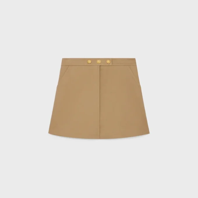 Short Skirt in Cotton Gabardine Short Skirt in Cotton Gabardine