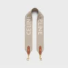 Short Strap in Wool with Celine Jacquard with Gold Finishing