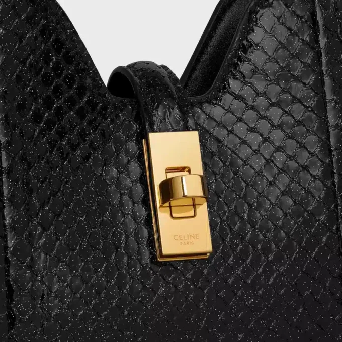 Shoulder Camille 16 Soft in Python Glitter