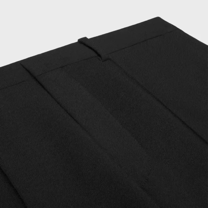 Slim Trousers in Stretch Wool Gabardine