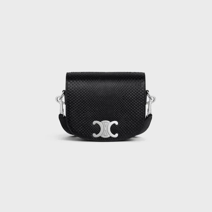 Small Besace Strap Triomphe in Python