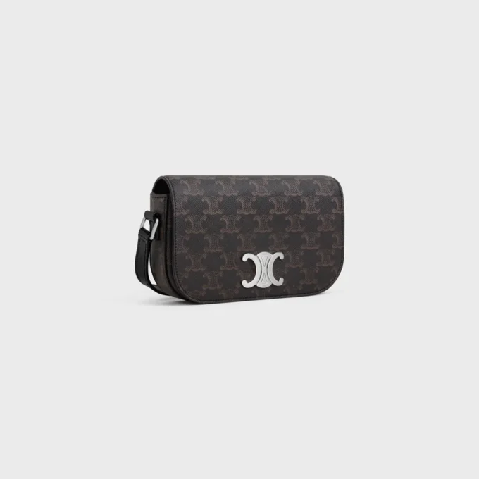 Small Crossbody Bag Triomphe in Triomphe Canvas and Calfskin Small Crossbody Bag Triomphe in Triomphe Canvas and Calfskin