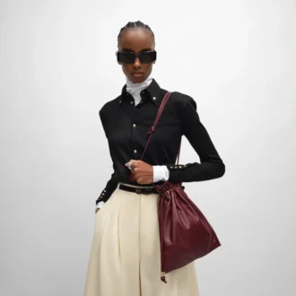 Small Crystal Pouch in Lambskin