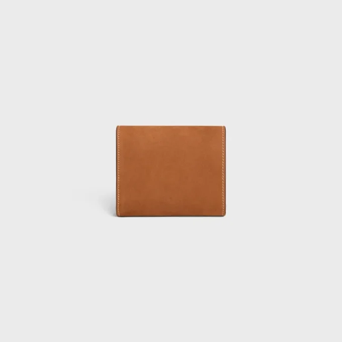 Small Flap Wallet Triomphe in Nubuck Calfskin