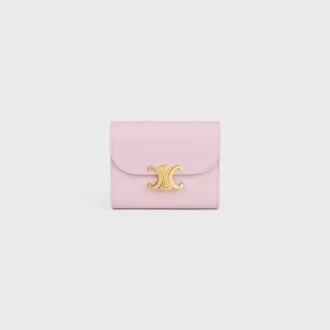 Small Flap Wallet Triomphe in Shiny Calfskin Small Flap Wallet Triomphe in Shiny Calfskin