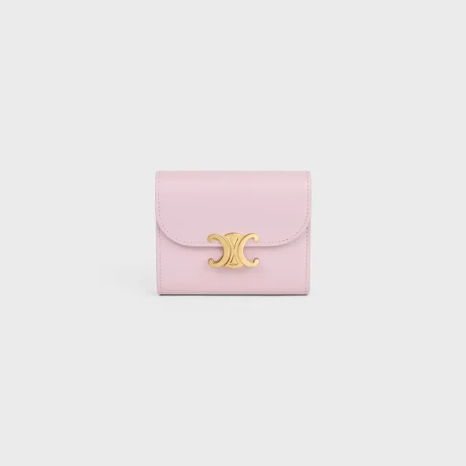 Small Flap Wallet Triomphe in Shiny Calfskin