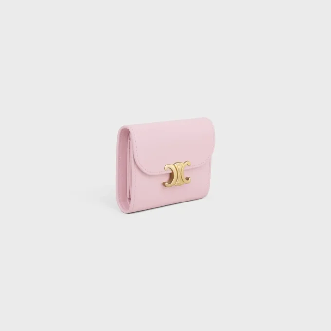 Small Flap Wallet Triomphe in Shiny Calfskin