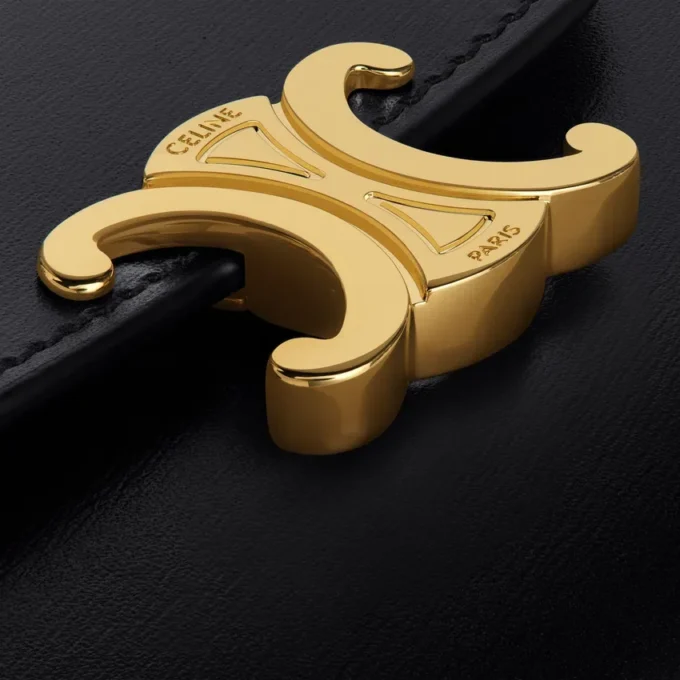 Small Flap Wallet Triomphe in Shiny Calfskin