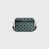 Small Messenger Bag in Striped Triomphe Canvas and Calfskin