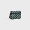 Small Messenger Bag in Striped Triomphe Canvas and Calfskin