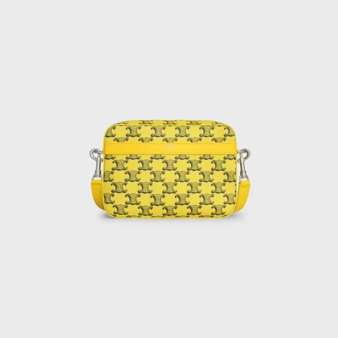 Small Messenger Bag in Triomphe Canvas and Calfskin
