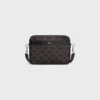 Small Messenger Bag in Triomphe Canvas and Calfskin
