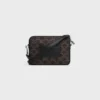 Small Messenger Bag in Triomphe Canvas and Calfskin
