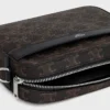 Small Messenger Bag in Triomphe Canvas and Calfskin