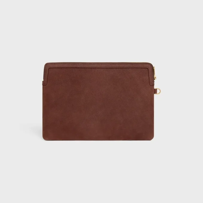 Small Pouch with Strap Cuir Triomphe in Grained Calfskin