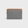 Small Pouch with Strap Cuir Triomphe in Jacqaurd Triomphe All Over