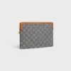 Small Pouch with Strap Cuir Triomphe in Jacqaurd Triomphe All Over