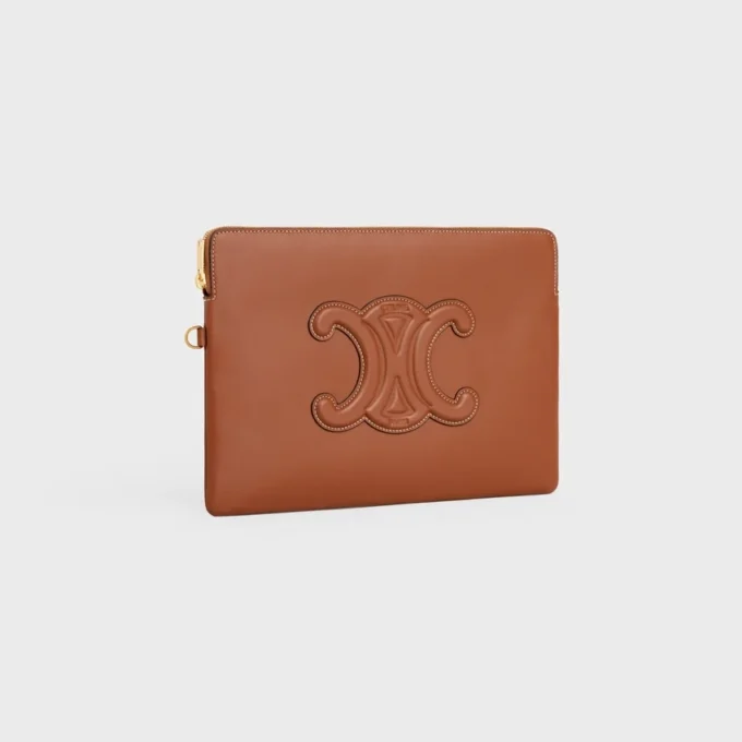 Small Pouch with Strap Cuir Triomphe in Smooth Calfskin