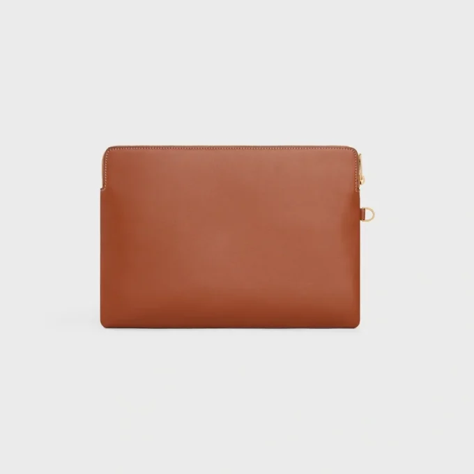 Small Pouch with Strap Cuir Triomphe in Smooth Calfskin