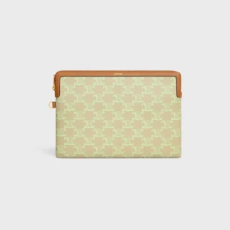 Small Pouch with Strap Cuir Triomphe in Toile Triomphe Et Veau Small Pouch with Strap Cuir Triomphe in Toile Triomphe Et Veau